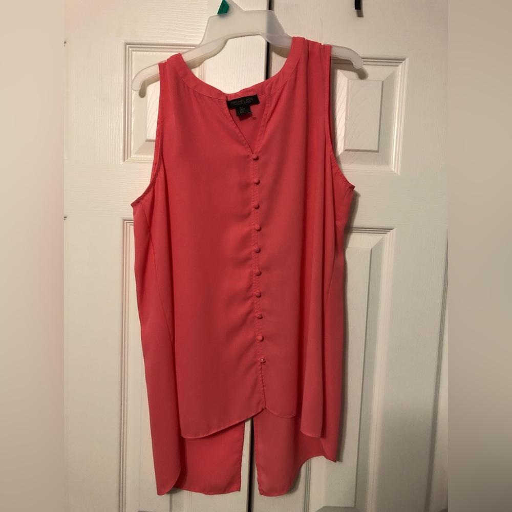 Peachy Faux Button Down Blouse